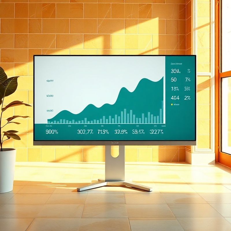 Curva de equity y panel de métricas estadísticas en pantalla panorámica